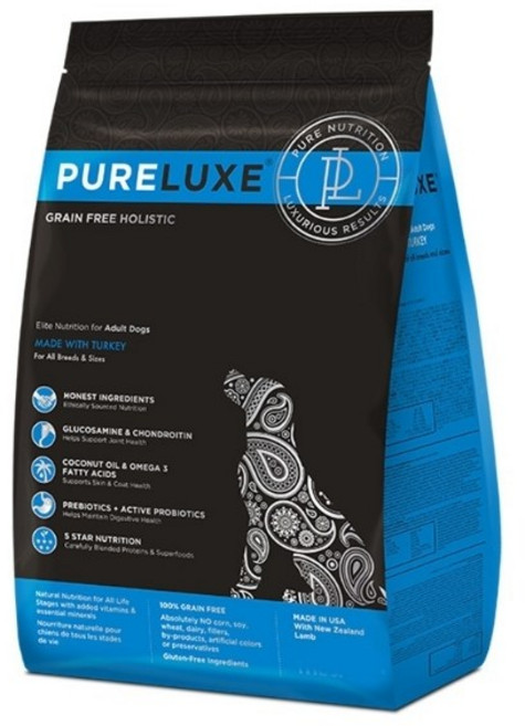 PURELUXE 火雞無穀成犬糧 22LB 狗乾糧 狗主食, 1個, 22LB(9.9kg)限宅免運
