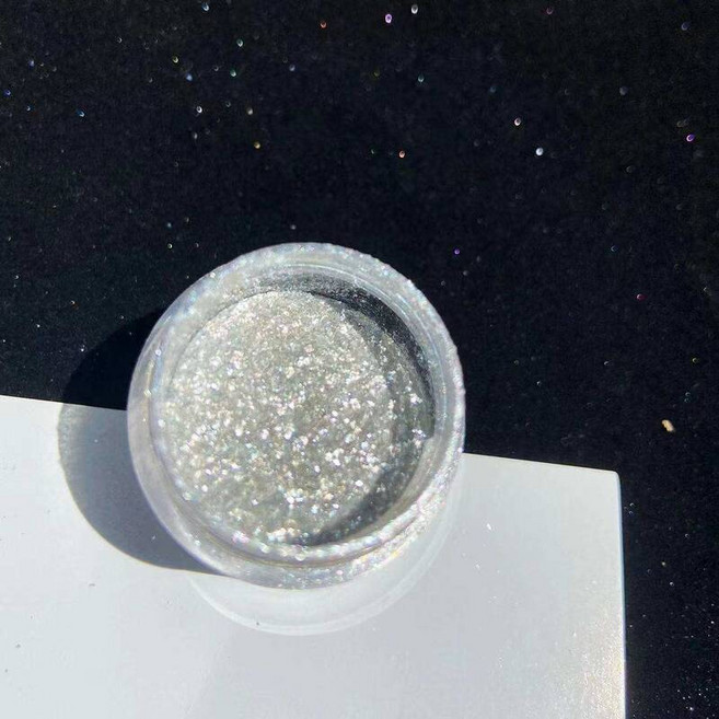 오로라 쿼츠 원석 편광 네일 아트 오팔 파우더 네온 쉬머 더스트 글리터 스팽글 크롬 안료 매니큐어용 손톱 마찰 1 포트, FA175-8, 1개