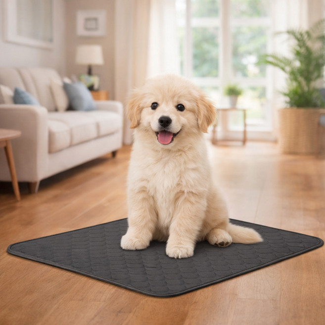 데인트 강아지 애견 빨아쓰는 배변패드, 1개, 그레이