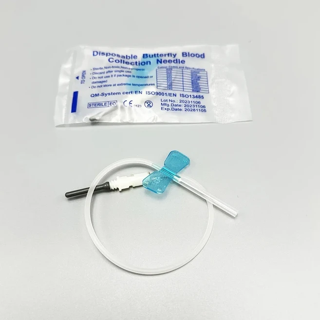 50개/묶음 혈액 채취 바늘 수의학용 나비형 날개형 애완동물 관리실 고양이, 01 빠른  Mainland, 01 50pcs-Blue-23G