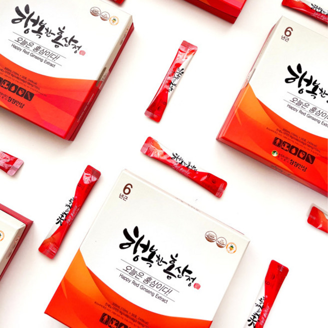 행복한홍삼 6년근 홍삼정 스틱 10ml x 30포, 1박스