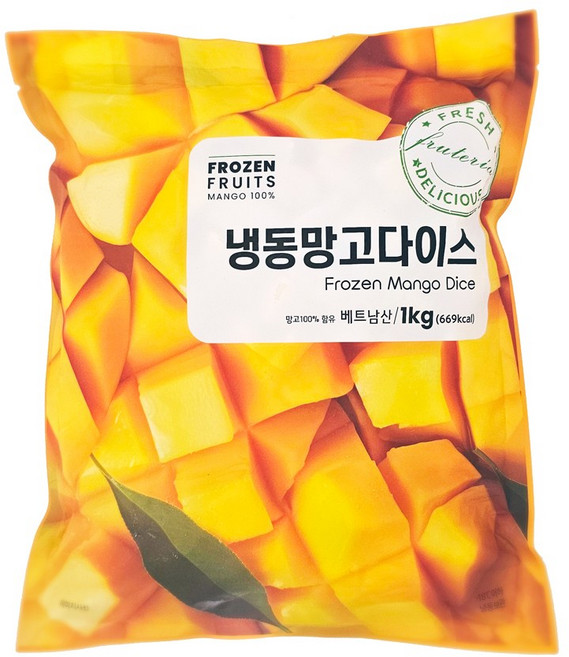 이안 냉동망고 다이스 1kg / 베트남산, 10개