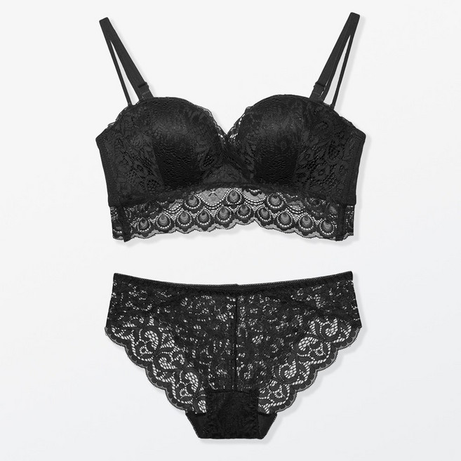 [애프터문] 레이시 볼륨 브라 팬티 속옷 세트