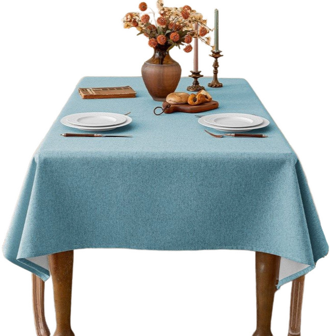 서플라이랩 솔리드컬러 방수 기능성 사각 고급 식탁보 테이블보, 140*220(6인용표준), 에메랄드, 1개