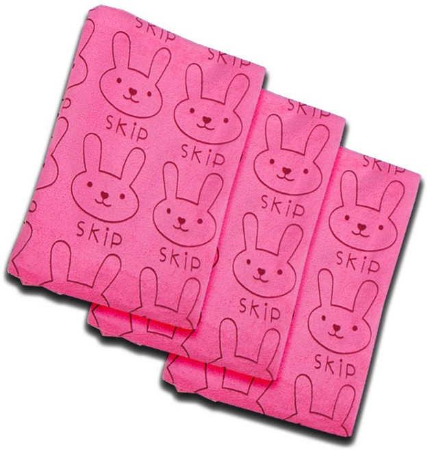 대형 아기 어린이 비치타올 물놀이 수영장 흡수 잘 되는 KC인증 극세사 수건 세트 (70X135cm), 3개, 핑크