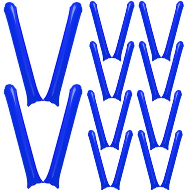 피플스파티 국산 원형 응원용 막대풍선 벌룬스틱스 10쌍, 20개, 파란색