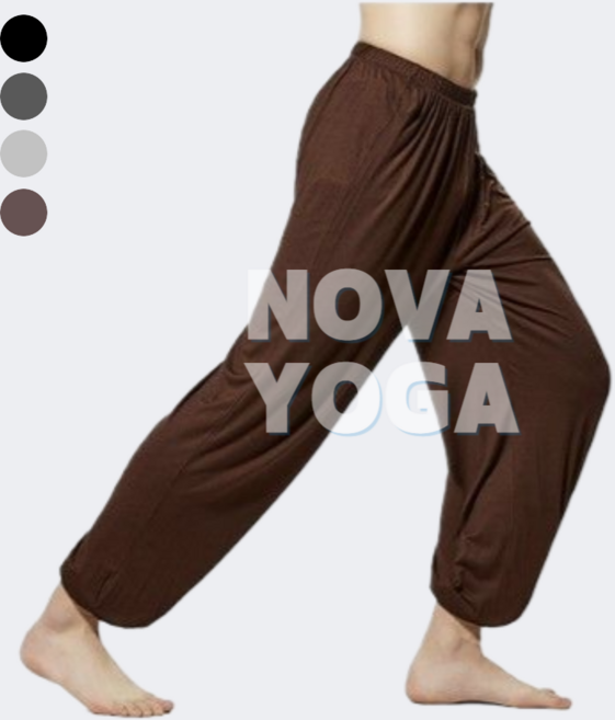 노바요가 남성 하렘 요가 운동복 바지 모달 루즈핏 팬츠
