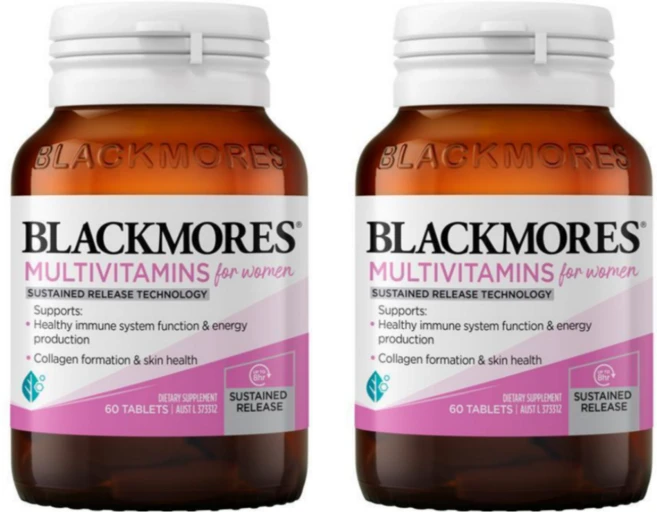 블랙모어스 여성 멀티비타민 Blackmores Multivitamin For Women Sustained Release, 2개, 60정 - 쿠팡