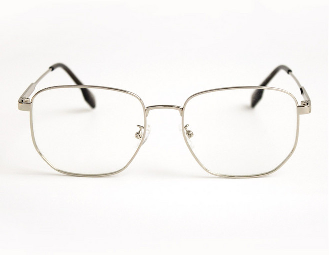 가벼운 오버 57 사이즈 다각형 빅사이즈 데일리 얇은 메탈 안경 베른