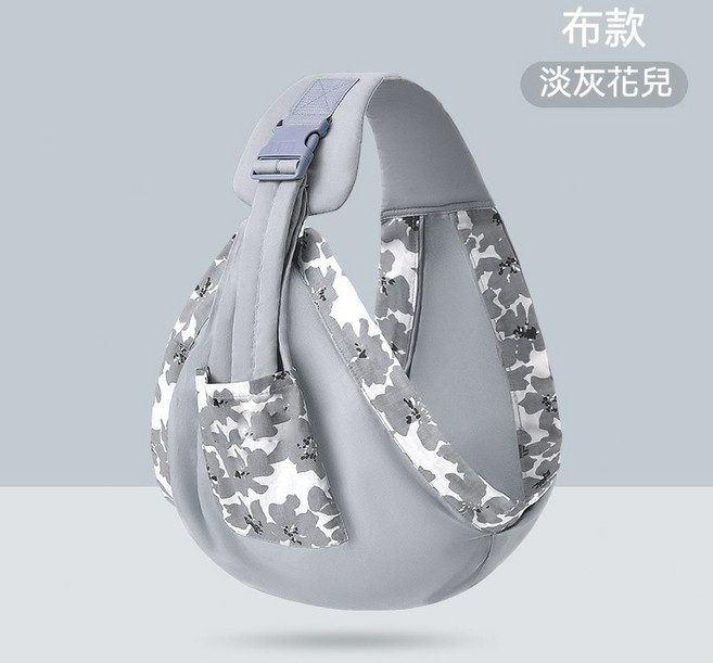 嬰兒背帶 寶寶背巾 多功能背巾 四季款, 花灰色