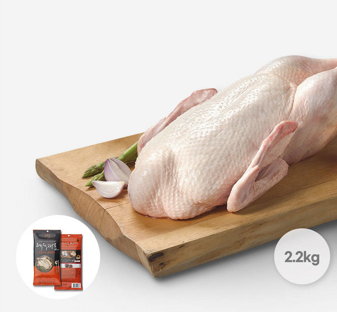 하림 주원산오리 통오리 2.2kg (2~3인용 티백포함) 초복 중복 말복 어버이날 오리백숙, 1개