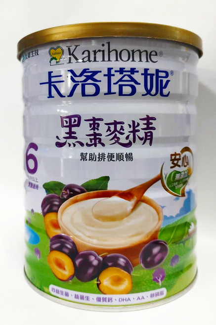 Karihome 卡洛塔妮 黑棗麥精 6個月以上 幫助排便順暢, 650 公克, 1個
