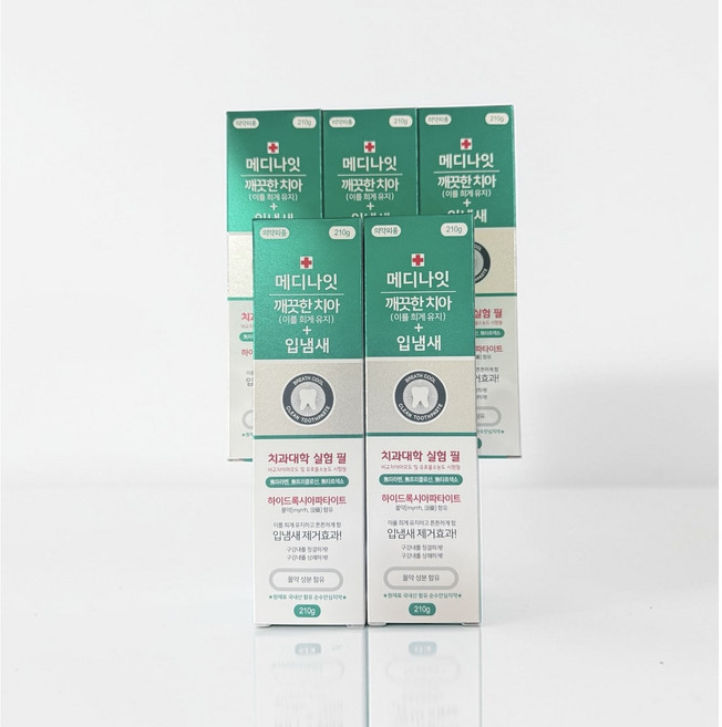 치과대학 실험 필 의약외품 200g 깨끗한치아 입냄새 치약, 5개