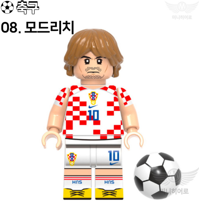 핸드브릭 팩토리 커스텀 미니브릭 피규어 축구선수 피파 싸커 플레이어 호환 블록호환, 08. 모드리치