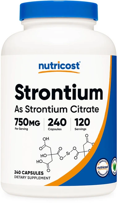 뉴트리코스트 스트론튬 750mg 캡슐, 240정, 1개 - 쿠팡