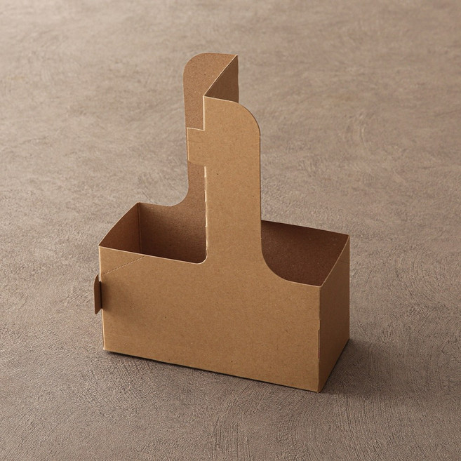 펄로스 커피 캐리어 2구 테이크아웃 크라프트 무지, 1세트, 200개입