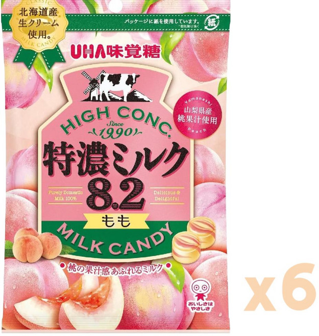 UHA미각당 특농밀크 8.2 복숭아 70g x 6봉지