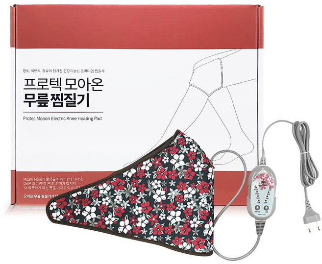 프로텍메디칼 무릎 온열팩 온열찜질기 황토 참숯 맥반석 다리 발목 통증