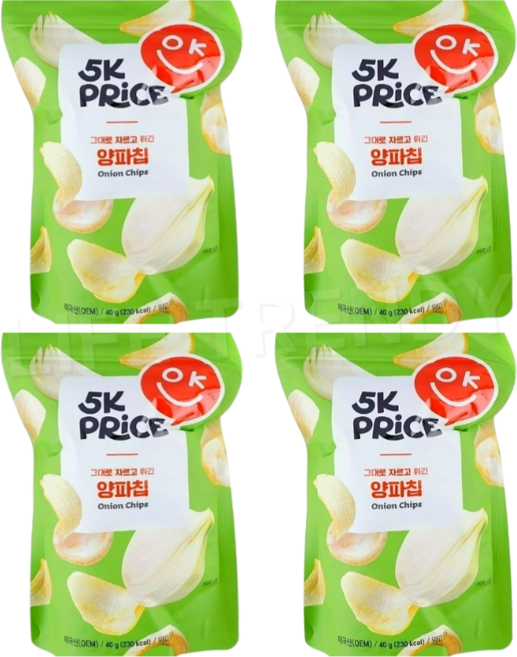 5K프라이스 오지리널 양파칩, 40g, 4개