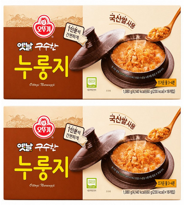 오뚜기 옛날 구수한 누룽지 60g, 36개