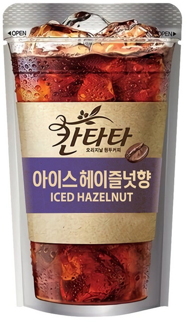 롯데 칸타타 아이스 헤이즐넛 파우치, 230ml, 10개