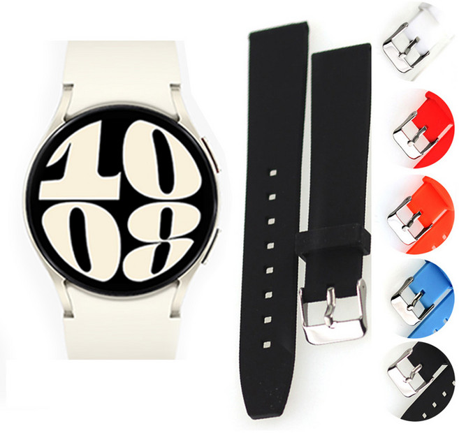 갤럭시워치6 40mm 스트랩 SMR930 슬림 우레탄 호환밴드, 4. SLIM20RE 레드, 1개