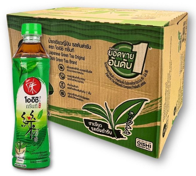 OISHI 오이시 태국음료 그린티 오리지널 380ML, 24개