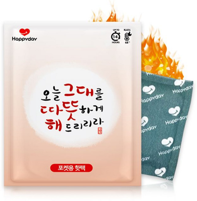 해피데이 따뜻해 포켓 핫팩 100g, 30개