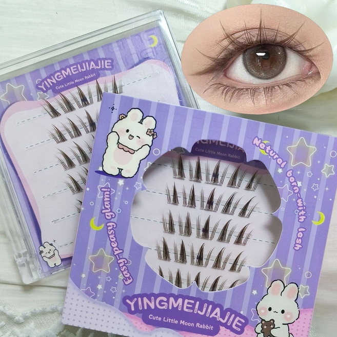 풀 필요없은 자연 속눈썹 3D인조속눈썹 세트11-13mm(다양한 스타일 가능 여성 메이크업 필수품), 6 rows of dense YFXMJ 14