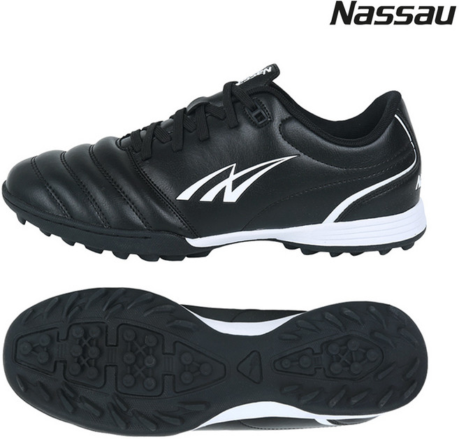 낫소(NASSAU) 풋살화 레전드 블랙 잔뽕 인조잔디 풋살 축구화 족구화