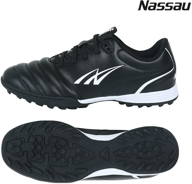 낫소(NASSAU) 풋살화 레전드 블랙 잔뽕 인조잔디 풋살 축구화 족구화 - 쿠팡