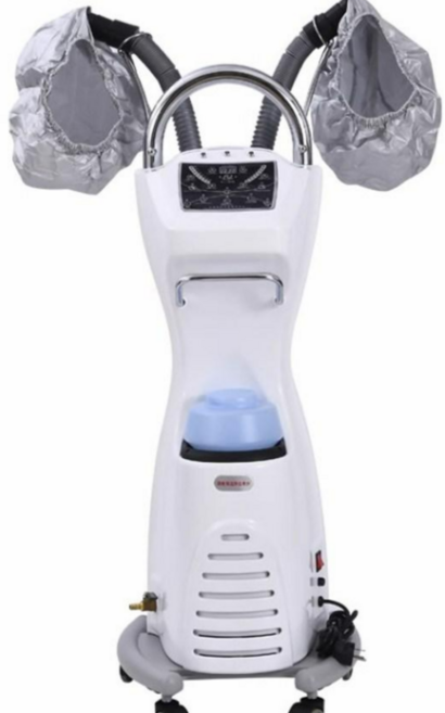 피앤케이 미용실 헤어스팀기 미스트기 헤어캡 머리 스팀 미용 기계 스티머, 화이트