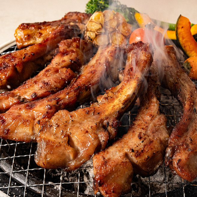 캠핑밀키트 양념 등갈비 쪽갈비 숙성 바베큐 구이 700g, 1개