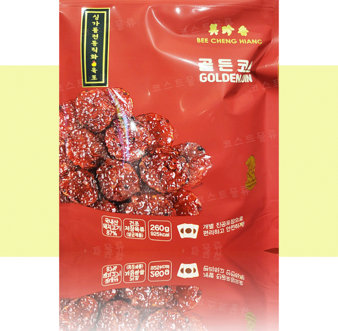 5위 - 비첸향 골든코인 육포, 260g, 1개