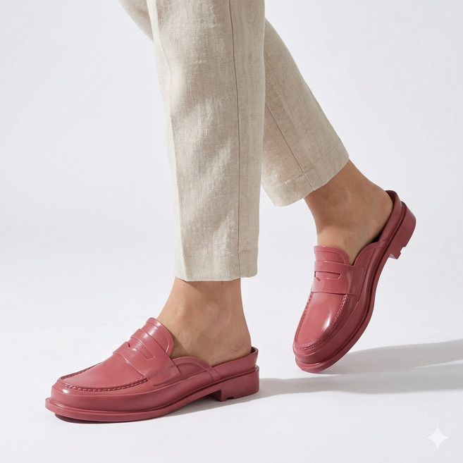 헌터 [WOMEN] 백리스 글로스 페니 로퍼 - 로즈 WFF1060RGLROS 727K7