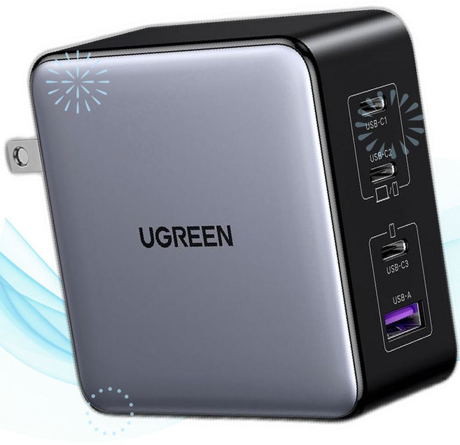 UGREEN c 타입 젠더 넥소드 X 160W USB 충전기 PD 3.1 4포트 GaN 140W 노트북 충전 맥북 프로 아 OP