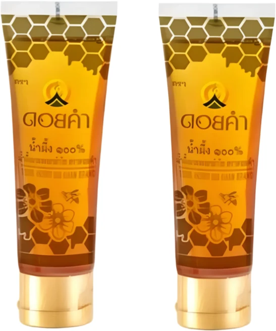 (튜브타입) 태국 도이캄 태국 왕실 프로젝트 100% 천연 롱간 꿀, 2개, 120g - 쿠팡
