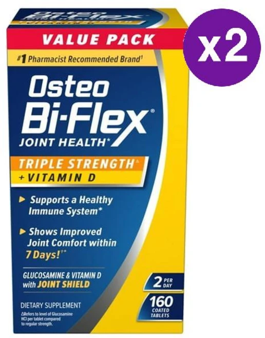 오스테오 바이플렉스 트리플스트랭스 비타민D Osteo Triple Strength with Vitamin D, 160정, 2개 - 쿠팡