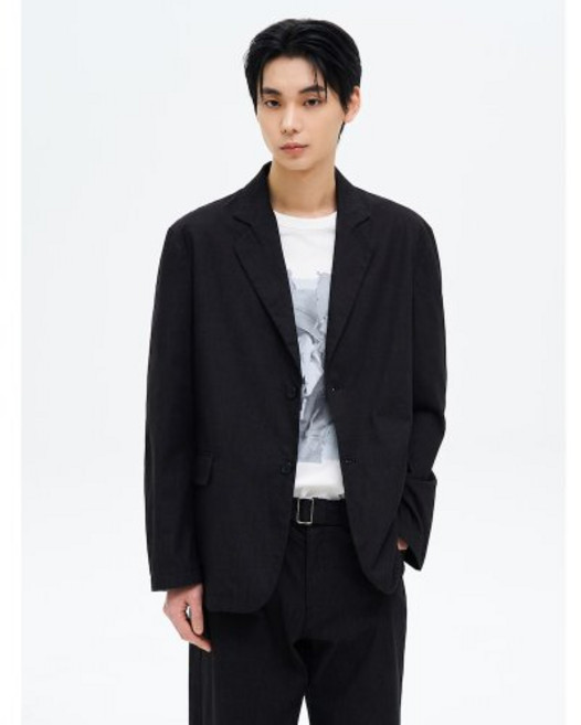 에잇세컨즈 남성 슈트/블레이저 재킷 데님라이크 오버핏 셋업 재킷 215311DY35