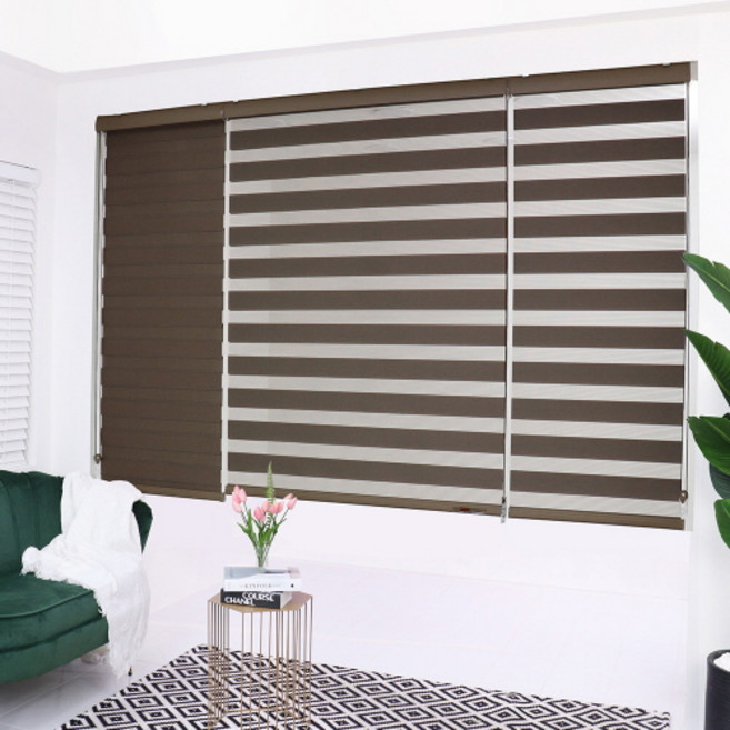 홈안애 우드룩 콤비블라인드 롤스크린 베란다 거실 30x30