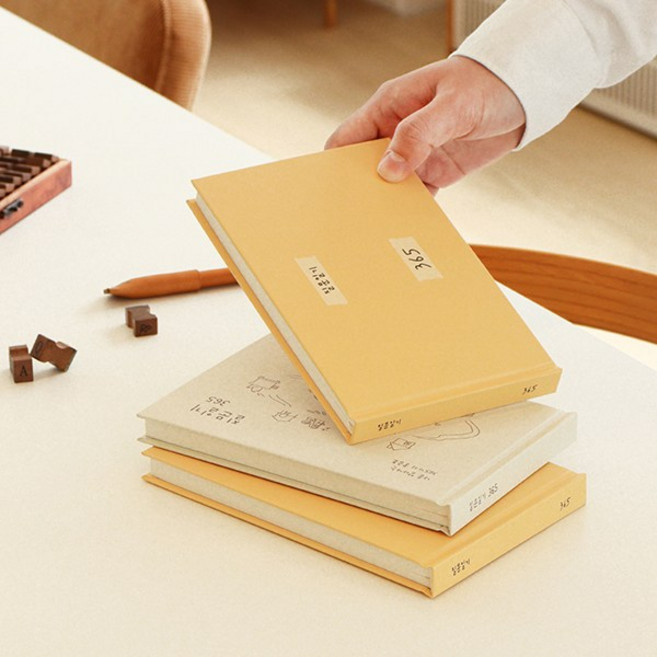 [2개SET] 인디고 자문자답 질문 일기 365 세트, [A7 07-004902] 옐로우, [A7 07-004902] 옐로우