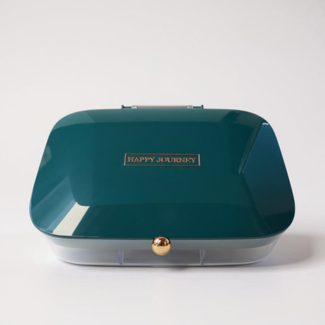 HAPPY JOURNEY 보석함 악세사리 쥬얼리 보관함 2단 투명 아크릴 정리함