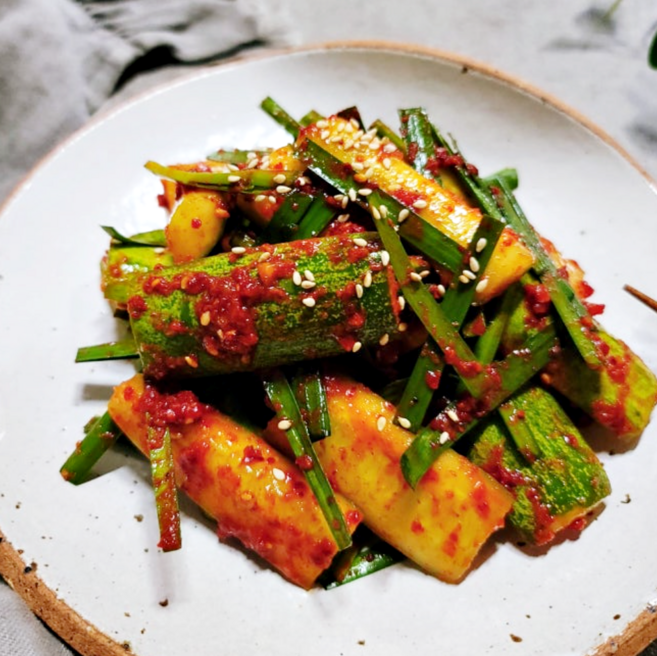 40년 김치명인 비법양념 전라도 오이소박이 오이부추무침, 1박스, 1kg