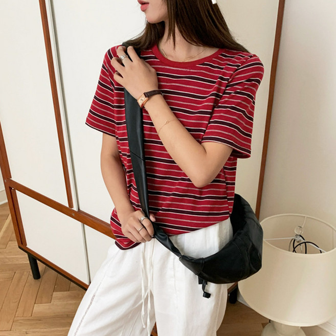 메이킹유 빈티지 스트라이프 배색 WC97557루이반팔티