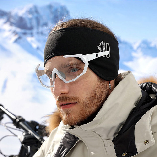 남녀 겨울 귀마개 자전거 방한 귀돌이 라이더 헤어밴드 스키장 귀도리, 블랙, 1개