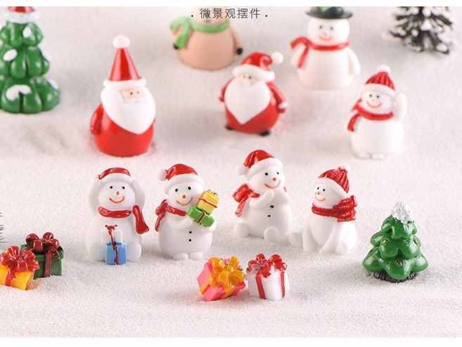 L-one 微景觀雪景造景 居家裝飾園藝造景 拍攝道具擺飾 迷你場景佈置 療癒小物, 1個, 聖誕樹-1號