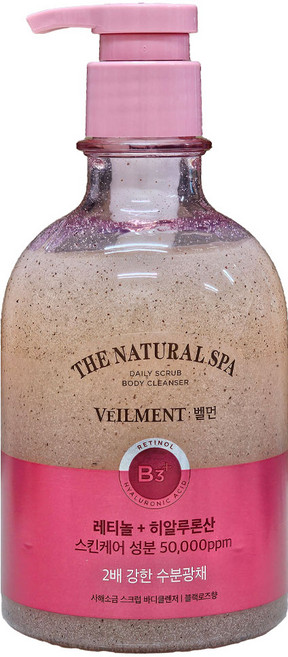 온더바디 밸먼 내추럴 스파 블랙로즈 스크럽 바디워시 400ml, 1개