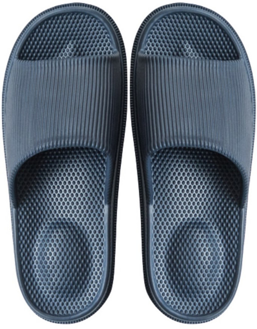 인사이드리빙 발편한 푹신한 편안한 쿠션 층간소음 실내 거실 실내용 슬리퍼 실내화, 네이비, 1개