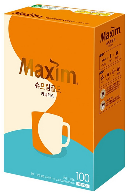 맥심 슈프림 골드 커피믹스, 13.5g, 100개입, 1개