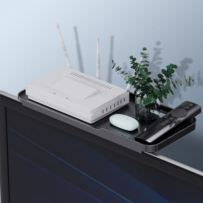 무타공 공간창조 모니터 상단 주방선반 파티션 틈새, 블랙